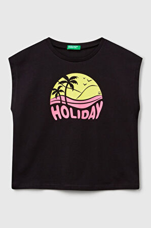 United Colors of Benetton Kız Çocuk Tişört 3JERC10PB