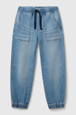 Mix Erkek EJ_Logo Detaylı Büzgü İpli Denim Jogger Pantolon Model Kodu: 44LGCF04J920