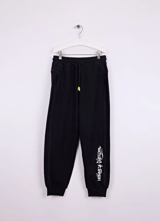 Benetton Lastikli Paça Siyah Erkek Çocuk Eşofman Altı 33NVCF06D