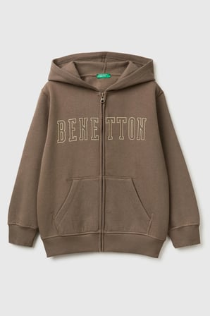 Kahverengi Erkek EJ_Önü Logo Baskılı Cepli Fermuarlı Şardonlu Sweatshirt Model Kodu: 3EB5C505LKAHVERENGİ