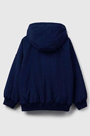 United Colors of Benetton Erkek Çocuk 2IGGCN06E-25K Yağmurluk Lacivert