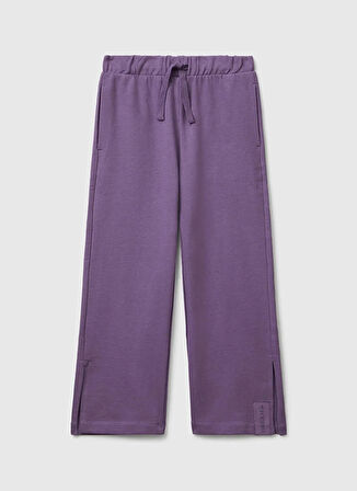 Benetton Düz Paça Mor Kız Çocuk Eşofman Altı 3NBMCF06K