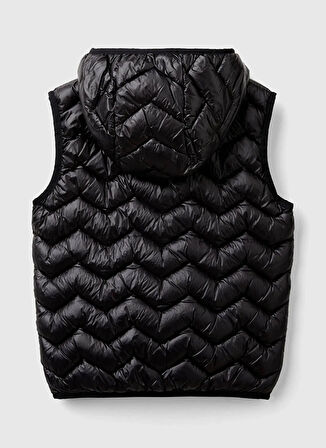 Benetton Nakışlı Siyah Kız Çocuk Yelek 21INCJ00Q