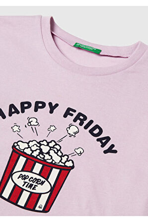 Benetton Kız Çocuk Uzun Tshırt