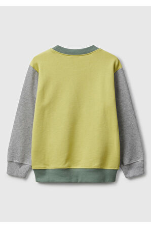 Benetton Erkek Bebek Sarı Sweatshırt