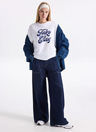 Benetton Yüksek Bel Normal Siyah Kadın Pantolon 40M0DE02H