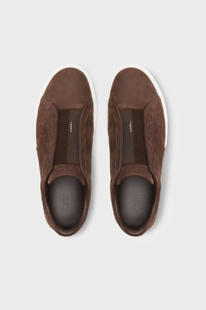 Fendi Deri Sneaker Ayakkabı Erkek AYAKKABI 7E1937 AY1X F1WPI KAHVE