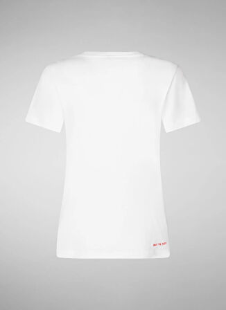 Save The Duck Bisiklet Yaka Beyaz Kadın T-Shirt DT1201WBESY2000000
