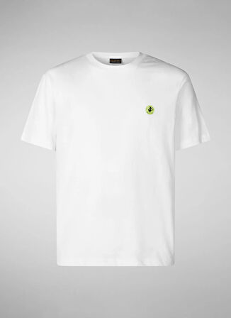 Save The Duck Bisiklet Yaka Düz Beyaz Erkek T-Shirt DT1709MBESY2000000 CAIUS BEYAZ