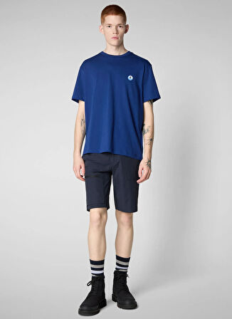 Save The Duck Bisiklet Yaka Düz Lacivert Erkek T-Shirt DT1709MBESY2090025 CAIUS LACİVERT