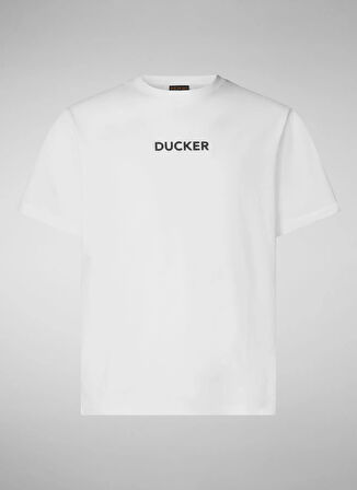 Save The Duck Bisiklet Yaka Düz Beyaz Erkek T-Shirt DT1715MBESY2000000 NALO BEYAZ