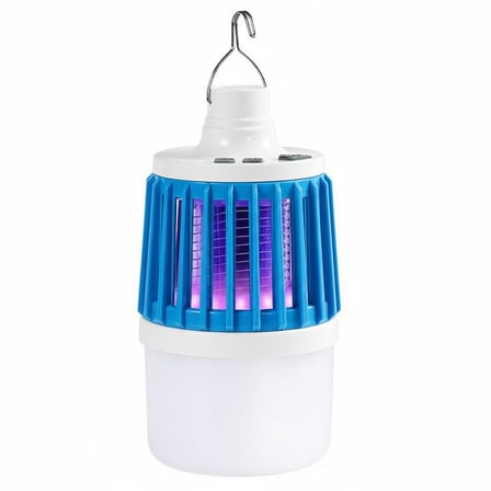 Powermaster MX-858 Kamp Feneri Sinek Öldürücü Şarjlı USB 200 Lümen Beyaz Işık ABS Plastik 9x9x18cm