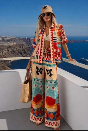 İkili Takım Gömlek & Pantolon İthal Jessica Kumaş
