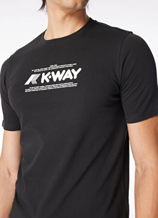 K-Way Bisiklet Yaka Siyah Erkek T-Shirt K4125DW_ODOM TYPO