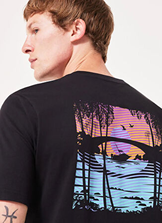 Oakley GOLDEN HOUR BARK TEE Siyah Bisiklet Yaka Regular Fit Erkek T-Shirt