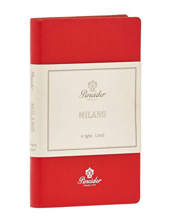 Pineider Defter Milano 9x14 96F 80G Rosso Fu Silver CNS1S099106601