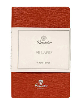 Pineider Defter Milano 9x14 cm Papaya Silver CNS1S099106600