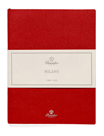 Pineider Defter Milano 19x25 cm Rosso Fu Si CNL1S099108601