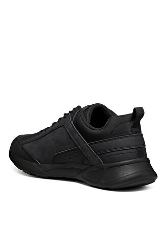 Geox Siyah Erkek Sneaker U SANZIO C - NBK SYNT.LEA