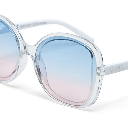 Okkia Anna Butterfly Güneş Gözlüğü Blue/Pink Degrade