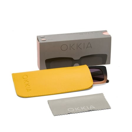 Okkia Elba Unisex Güneş Gözlüğü Siyah-Pudra/ Lens: Siyah Gradyan OK044-BP