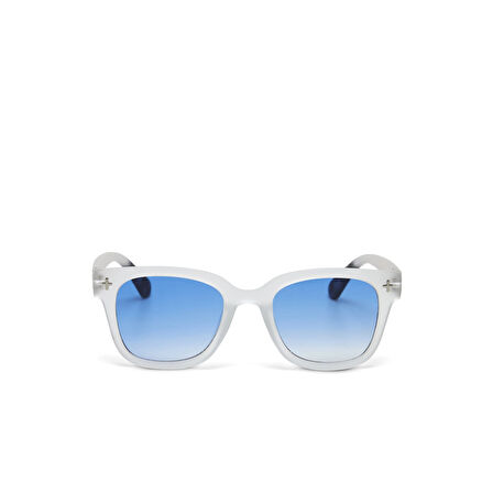 Okkia Giovanni Mavi Lens Unisex Güneş Gözlüğü Beyaz