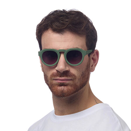 Okkia Zeno Round Unisex Verde Güneş Gözlüğü Siyah Degrade
