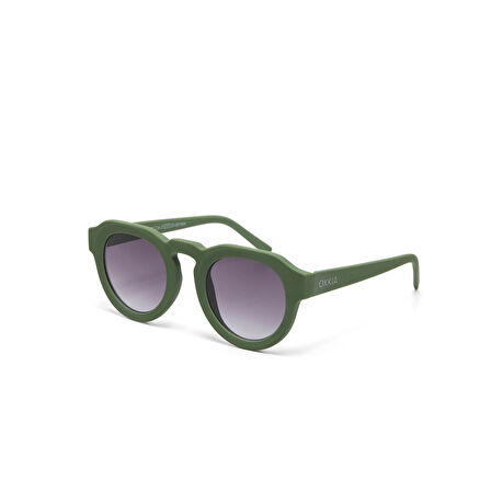 Okkia Zeno Round Unisex Verde Güneş Gözlüğü Siyah Degrade