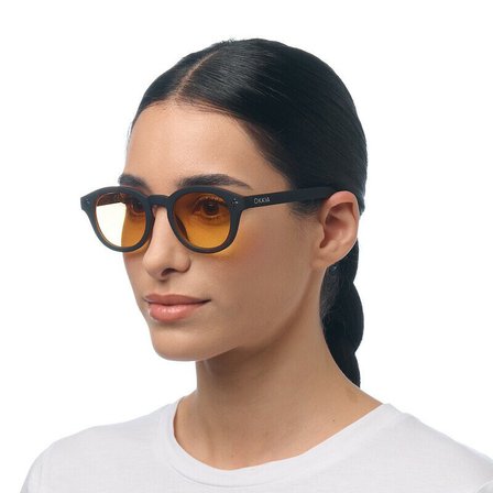 Okkia Milano Unisex Güneş GözlüğüSiyah Havana / Lens : Sarı