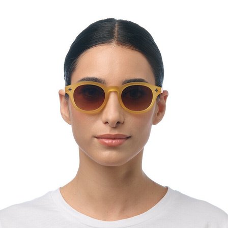 Okkia Milano Unisex Güneş Gözlüğü Sarı / Lens: Kahverengi Gradyan
