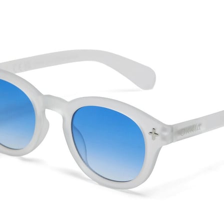 Okkia Milano Unisex Güneş Gözlüğü Transparan Beyaz / Lens: Mavi Gradyan