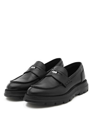Valentino Deri Siyah Erkek Loafer DRESS