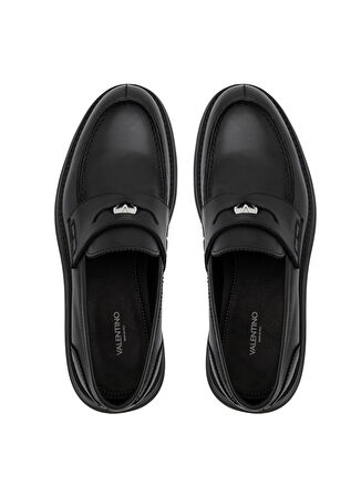 Valentino Deri Siyah Erkek Loafer DRESS