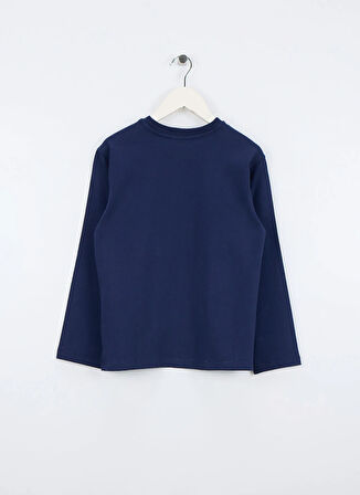 Benetton Baskılı Lacivert Erkek Çocuk T-Shirt 3ATNC10QU