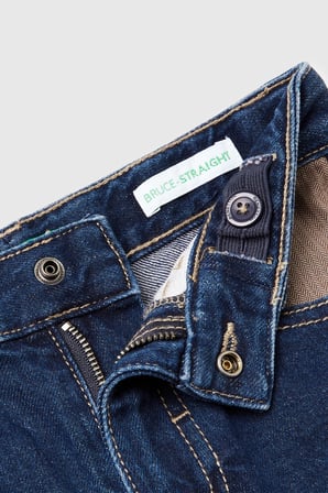Mix Erkek EK_Logo İşlemeli Kontrast Zikzak Detaylı Denim Pantolon Model Kodu: 4R76GE02U901