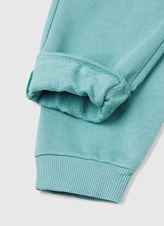 Benetton Lastikli Paça Gri - Yeşil Kız Çocuk Eşofman Altı 3J68CF02H