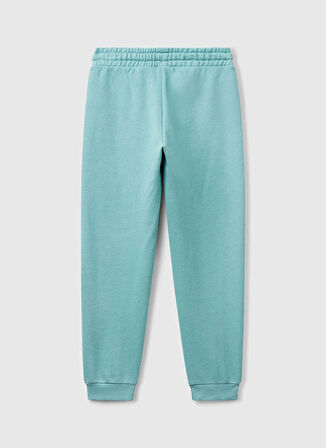 Benetton Lastikli Paça Gri - Yeşil Kız Çocuk Eşofman Altı 3J68CF02H