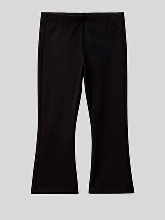 Benetton Kız Çocuk İspanyol Paça Tayt 1-6 Yaş Siyah