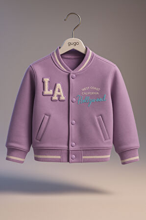 Benetton Kız Çocuk Bomber Sweatshirt Hırka 1-6 Yaş Lila