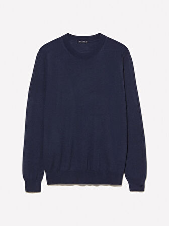 Yün Karışımlı Bisiklet Yaka Kazak Erkek Lacivert Kazak - 324A11BAS100Y