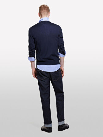 Yün Karışımlı Bisiklet Yaka Kazak Erkek Lacivert Kazak - 324A11BAS100Y