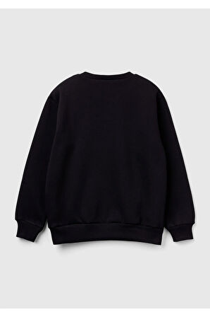 United Colors Of Benetton Erkek Siyah Sweatshırt (Model Kodu: 124A3J73C10Ld )