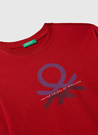 Benetton Baskılı Kırmızı Erkek Çocuk T-Shirt 3I1XC10Q3