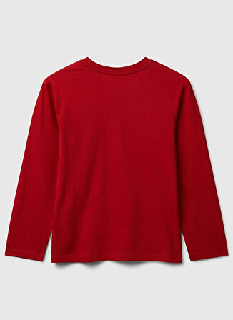 Benetton Baskılı Kırmızı Erkek Çocuk T-Shirt 3I1XC10Q3