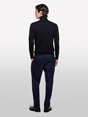 Koton Karışımlı Dik Yaka Kazak Erkek Siyah Kazak - 324A10F2S2244