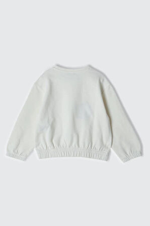 Kız Bebek Sweatshirt - Beyaz | 12-18AY