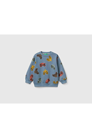 United Colors Of Benetton Erkek Antrasit Sweatshırt (Model Kodu: 3J4Eg10Gk )