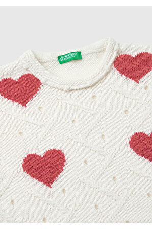 United Colors Of Benetton Kadın / Kız Ekru Kazak (Model Kodu: 224A1076H102A )