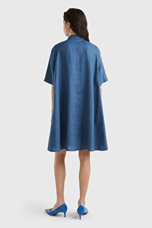 United Colors Of Benetton Kadın / Kız Mavi Elbise (Model Kodu: 124P4Aghdv099 )
