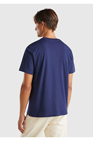 United Colors Of Benetton Erkek Lacivert Tişört (Model Kodu: 124A3Vteu109G )